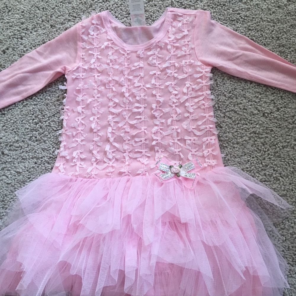 Light pink bow tutu dress